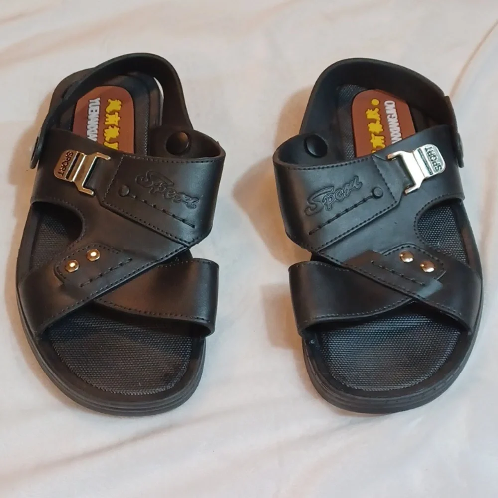 Mens Summer Leisure Sport Leisure  Black Beach Shoes Sz42 =9M